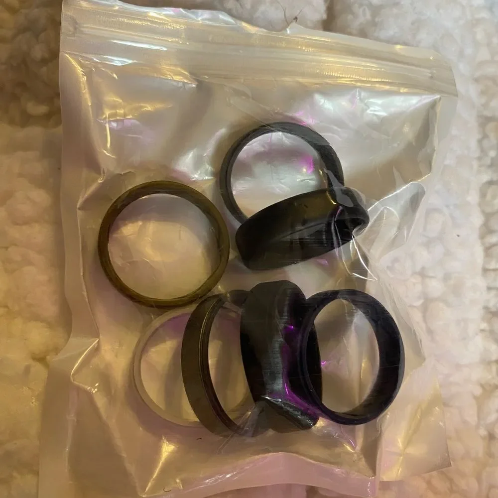 Men's Silicone Ring Set, Size 16